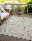 LOOMLAN Rugs Elantra Beige Washable Indoor-Outdoor Rug