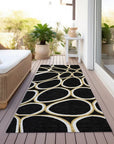 LOOMLAN Rugs Elantra Black Washable Indoor-Outdoor Rug