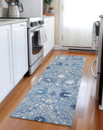 Elara Blue Washable Indoor - Outdoor Rug - LOOMLAN - LOOMLAN Rugs - Outdoor Rugs