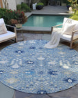 Elara Blue Washable Indoor - Outdoor Rug - LOOMLAN - LOOMLAN Rugs - Outdoor Rugs