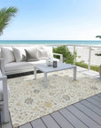 LOOMLAN Rugs Elara Ivory Washable Indoor-Outdoor Rug