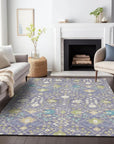 LOOMLAN Rugs Elara Purple Washable Indoor-Outdoor Rug