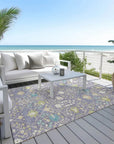 LOOMLAN Rugs Elara Purple Washable Indoor-Outdoor Rug