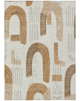 LOOMLAN Rugs Elas Ivory Washable Indoor-Outdoor Rug
