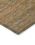 LOOMLAN Rugs Elenore Brown Washable Indoor-Outdoor Rug