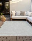 LOOMLAN Rugs Eleya Gray Washable Indoor-Outdoor Rug