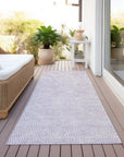 LOOMLAN Rugs Eleya Purple Washable Indoor-Outdoor Rug