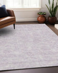 LOOMLAN Rugs Eleya Purple Washable Indoor-Outdoor Rug