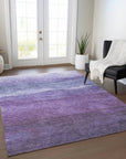 LOOMLAN Rugs Elien Purple Washable Indoor-Outdoor Rug