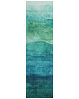 LOOMLAN Rugs Elien Teal Washable Indoor-Outdoor Rug