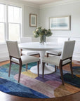 LOOMLAN Rugs Elina Blue Washable Indoor-Outdoor Rug