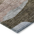 LOOMLAN Rugs Elina Brown Washable Indoor-Outdoor Rug