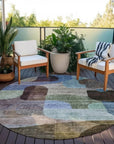 LOOMLAN Rugs Elina Brown Washable Indoor-Outdoor Rug