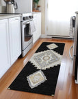 LOOMLAN Rugs Elira Black Washable Indoor-Outdoor Rug