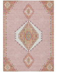 LOOMLAN Rugs Elira Pink Washable Indoor-Outdoor Rug