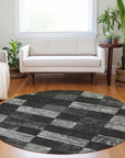 LOOMLAN Rugs Elise Black Washable Indoor-Outdoor Rug