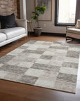 LOOMLAN Rugs Elise Brown Washable Indoor-Outdoor Rug