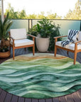 LOOMLAN Rugs Elissar Teal Washable Indoor-Outdoor Rug