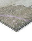 LOOMLAN Rugs Elithra Brown Washable Indoor-Outdoor Rug