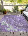 LOOMLAN Rugs Elius Purple Washable Indoor-Outdoor Rug