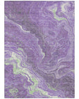 LOOMLAN Rugs Elius Purple Washable Indoor-Outdoor Rug