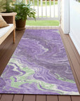 LOOMLAN Rugs Elius Purple Washable Indoor-Outdoor Rug