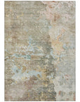 LOOMLAN Rugs Ellior Brown Washable Indoor-Outdoor Rug