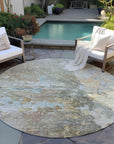 LOOMLAN Rugs Ellior Brown Washable Indoor-Outdoor Rug