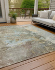 LOOMLAN Rugs Ellior Brown Washable Indoor-Outdoor Rug