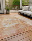 LOOMLAN Rugs Ellior Orange Washable Indoor-Outdoor Rug
