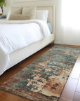 LOOMLAN Rugs Elon Blue Washable Indoor-Outdoor Rug