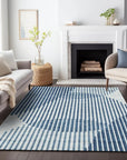 LOOMLAN Rugs Elowen Blue Washable Indoor-Outdoor Rug