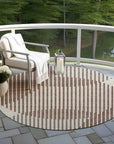 LOOMLAN Rugs Elowen Brown Washable Indoor-Outdoor Rug