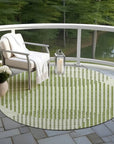 LOOMLAN Rugs Elowen Green Washable Indoor-Outdoor Rug