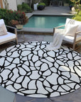 LOOMLAN Rugs Elowira Ivory Washable Indoor-Outdoor Rug