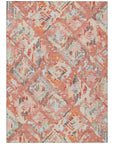 LOOMLAN Rugs Elyndra Orange Washable Indoor-Outdoor Rug