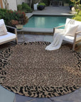 LOOMLAN Rugs Elyvia Brown Washable Indoor-Outdoor Rug