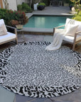 LOOMLAN Rugs Elyvia Gray Washable Indoor-Outdoor Rug