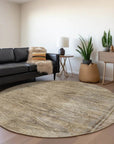 LOOMLAN Rugs Emalisse Brown Washable Indoor-Outdoor Rug