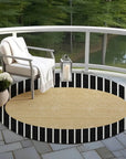 LOOMLAN Rugs Ember Black Washable Indoor-Outdoor Rug