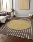 LOOMLAN Rugs Ember Brown Washable Indoor-Outdoor Rug