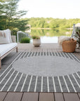 LOOMLAN Rugs Ember Gray Washable Indoor-Outdoor Rug