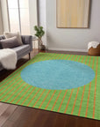 LOOMLAN Rugs Ember Lime Washable Indoor-Outdoor Rug