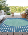 LOOMLAN Rugs Ember Teal Washable Indoor-Outdoor Rug