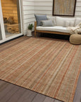 LOOMLAN Rugs Emberith Orange Washable Indoor-Outdoor Rug