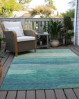LOOMLAN Rugs Embre Teal Washable Indoor-Outdoor Rug
