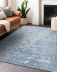 LOOMLAN Rugs Enoa Blue Washable Indoor-Outdoor Rug
