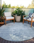 LOOMLAN Rugs Enoa Blue Washable Indoor-Outdoor Rug