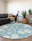 LOOMLAN Rugs Ensa Blue Washable Indoor-Outdoor Rug