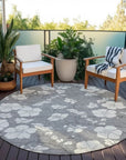 LOOMLAN Rugs Ensa Gray Washable Indoor-Outdoor Rug